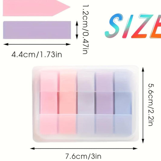 100 Colorful Fluorescent Pet Index Stickers with Sticky Notes