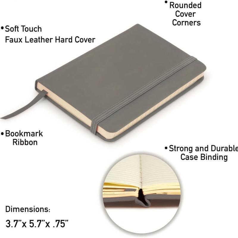 1pc Small Memo Notepads A6 Hardcover College Ruled Journal 3.5x5.7