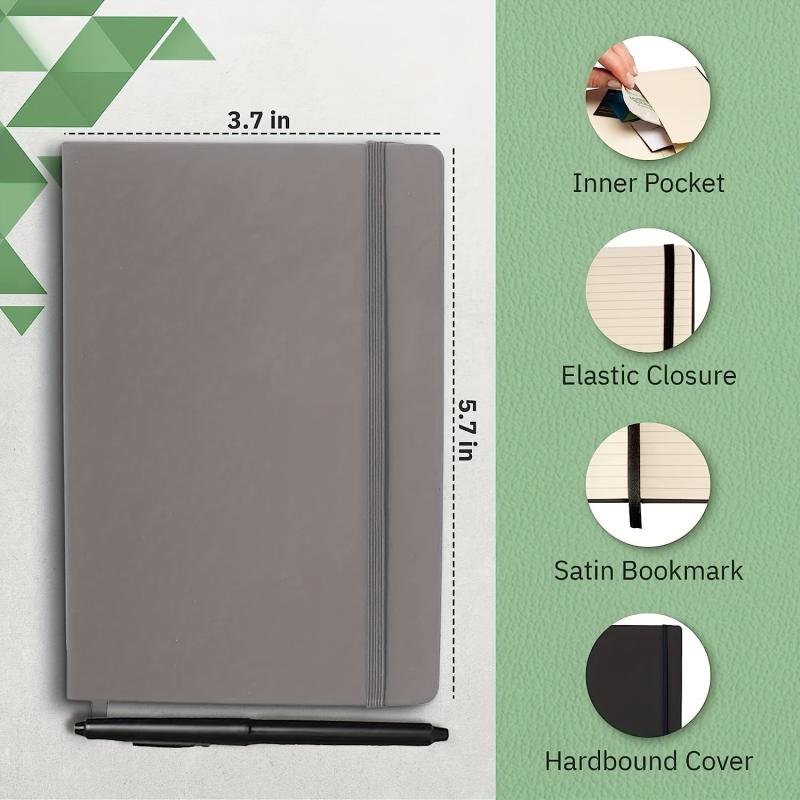 1pc Small Memo Notepads A6 Hardcover College Ruled Journal 3.5x5.7