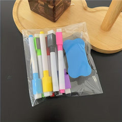 8pcs Scratch Erasable Whiteboard Pen Set with Magnetic Eraser