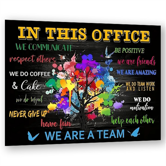 Colorful Tree Poster for Office, Bedroom Decor - No Frame Needed