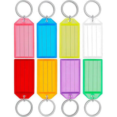 20pcs Plastic Keychain Key Tags Split Ring DIY Numbered Name B