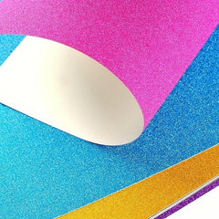 10 Sheets Glitter Paper Self Adhesive Sticker for Craft DIY Project