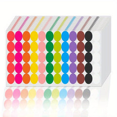 600pcs 3/4-Inch Round Coding Label Dot Stickers - 12 Colors