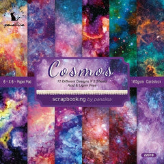 24pcs Starry Sky Style Double Adhesive Scrapbooking Paper DIY Origami