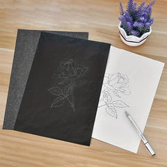 Graphite Transfer Paper 50pcs For Tracing Drawing Patterns On Wood Canvas Fabric
