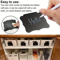 12pcs Plastic Basket Labels Clip On Removable Basket Labels Kitchen Pantry