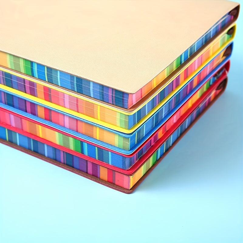 A5 A6 Soft Cover Journal 200 Pages Colorful Rainbow Edge Lined Journal