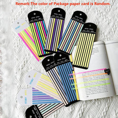 Colorful Thin Long Strip Index Stickers Translucent Sticky Notes