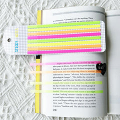 Colorful Thin Long Strip Index Stickers Translucent Sticky Notes