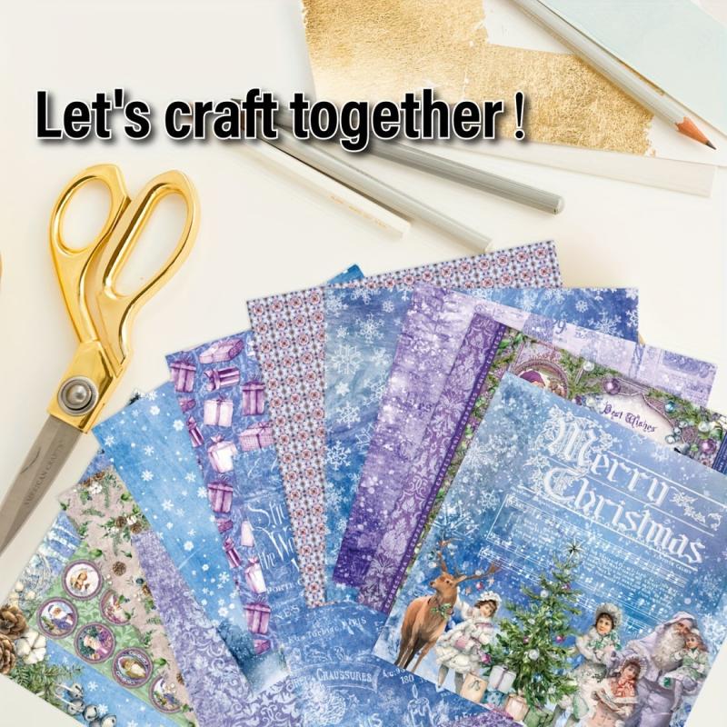 24 Sheets Christmas Vintage Scrapbook Paper Santa Claus Theme