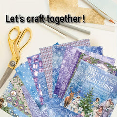 24 Sheets Christmas Vintage Scrapbook Paper Santa Claus Theme
