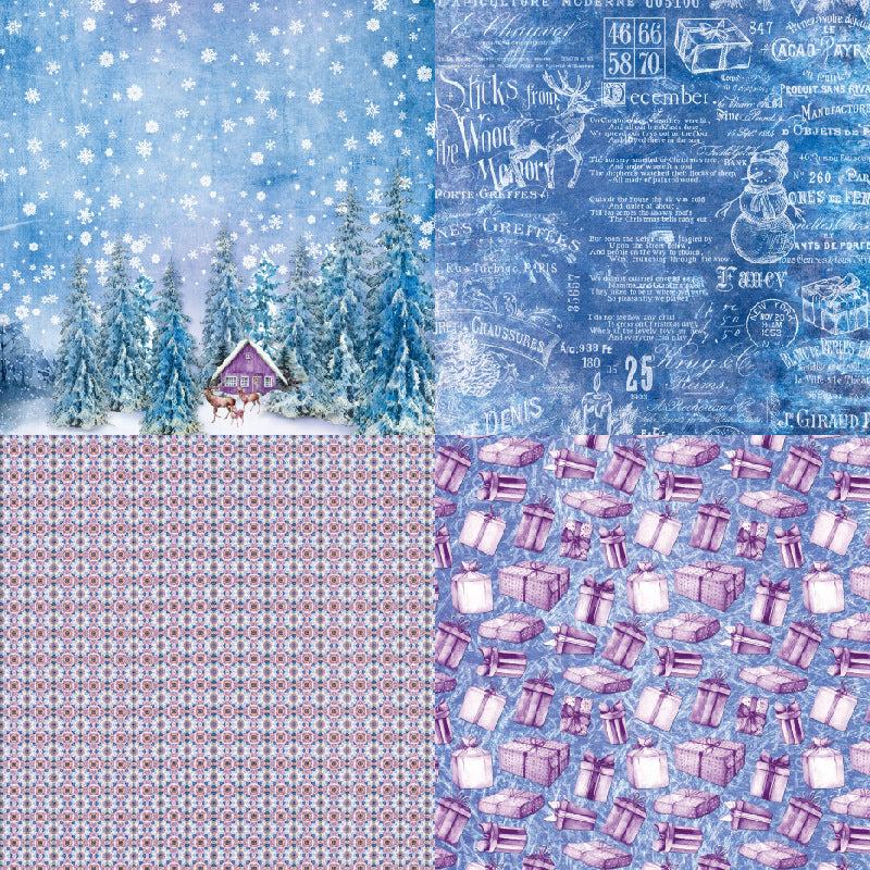 24 Sheets Christmas Vintage Scrapbook Paper Santa Claus Theme