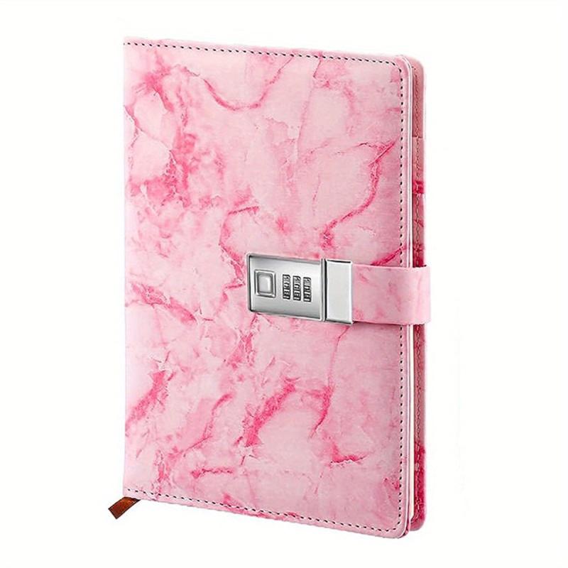 Marble Password Notebook w/ Lock 100 Sheets
