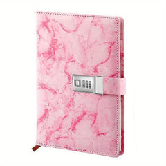 Marble Password Notebook w/ Lock 100 Sheets