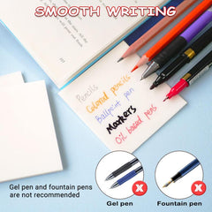 50 Waterproof Clear Sticky Notes for Home & Office