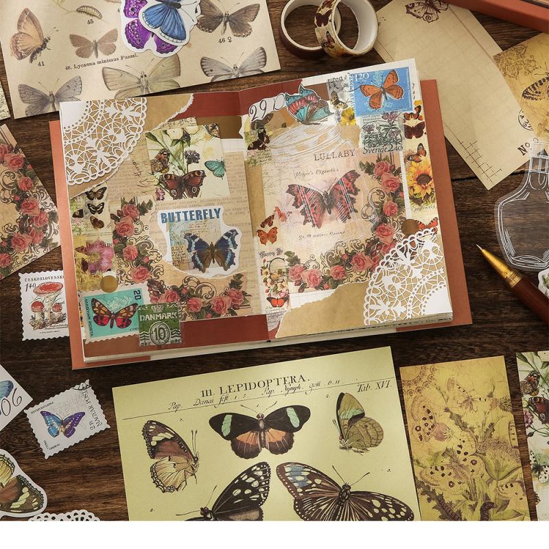 Vintage Flowers Scrapbooking Supplies Kit