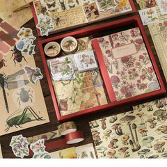 Vintage Flowers Scrapbooking Supplies Kit