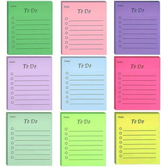 2pcs To Do List Sticky Notes 9 Colors 50 Sheets Pad Memo To Do Lined Sticky Note