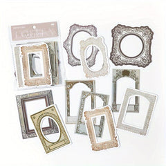 10pcs Wove Paper Hollow Self-adhesive Decorative Stickers DIY Crafts Scrapbo