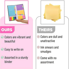 Sticky Notes Set Divider Tabs School Office Supplies Planner Sticky Note