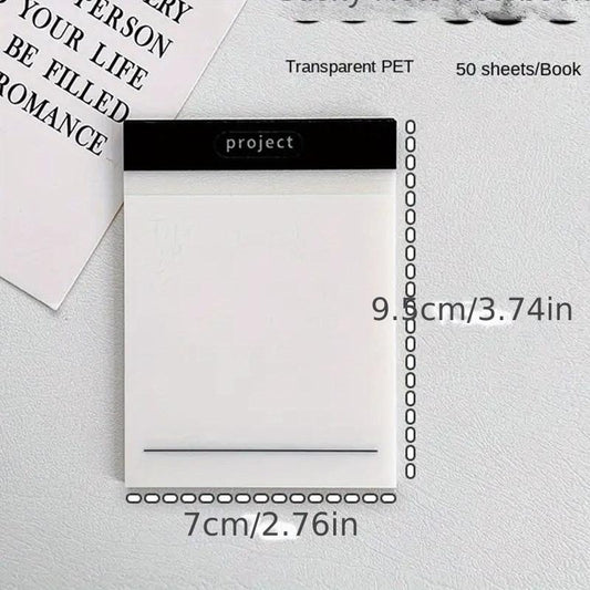 Clear Sticky Notes Large Grid Pad Waterproof Easy To Post Writable Note