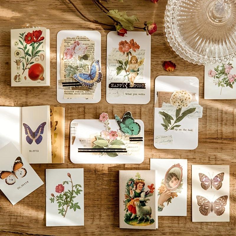 80sheets Vintage Scrapbooking Paper DIY Retro Material