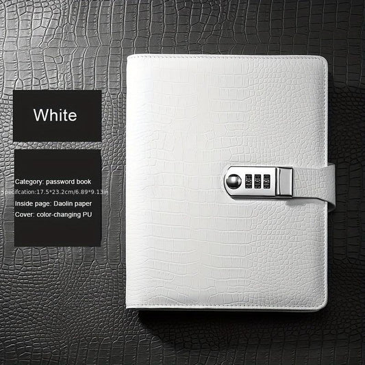 A5A6 Password Lock Business Notepad Student Journal Study Notebook