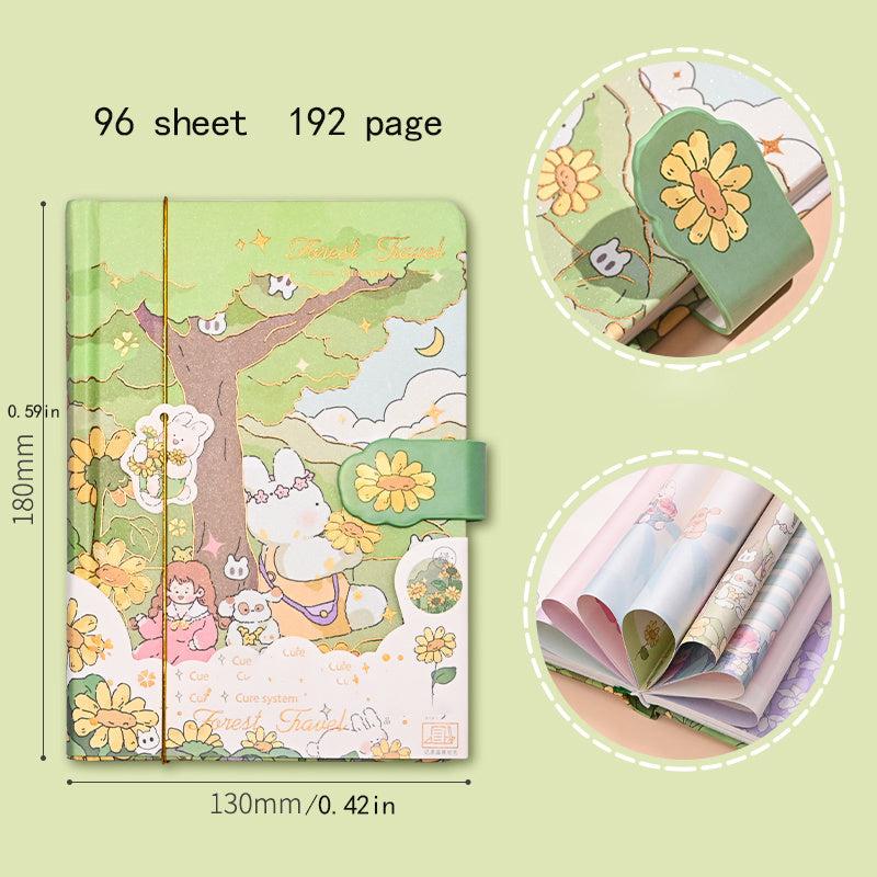 Ziyi Healing Bunny Bear Notebook - Colorful Inner Pages
