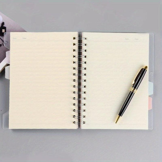 A6 Transparent Loose leaf Coil Book Index Sticker Notebook