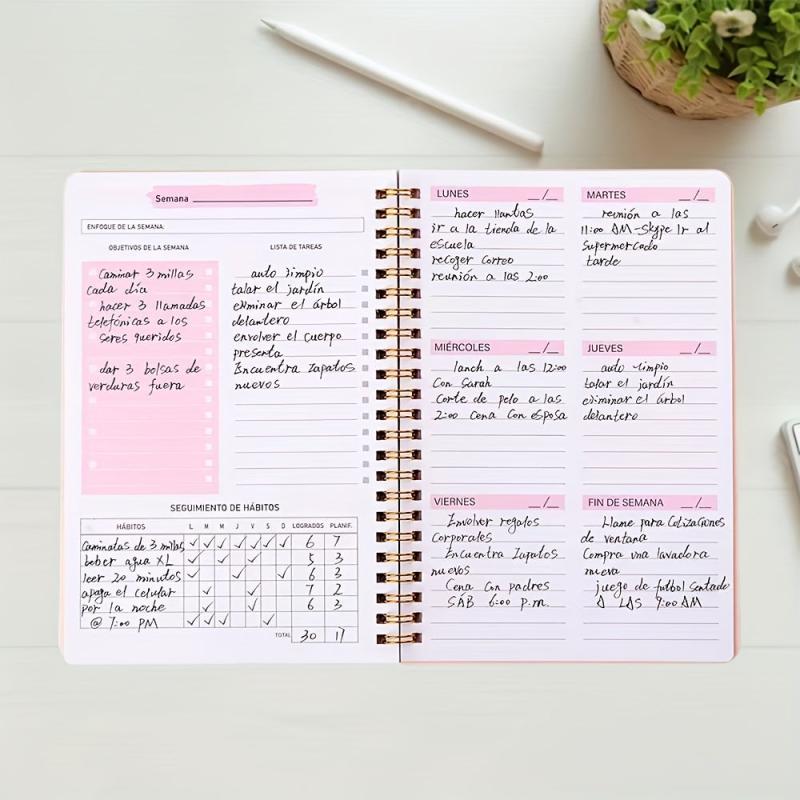 52 Week Planner Coil Schedule Book Notebook