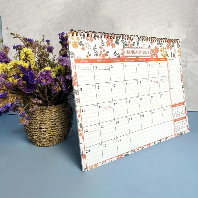 18 Month Calendar, July - December, Gray Background