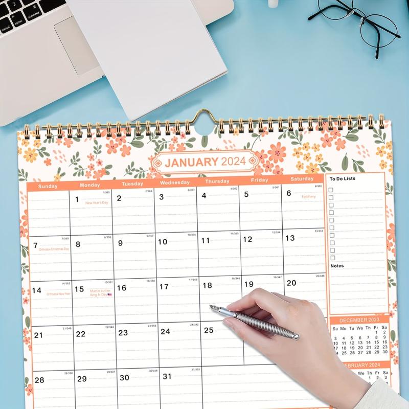 18 Month Calendar, July - December, Gray Background