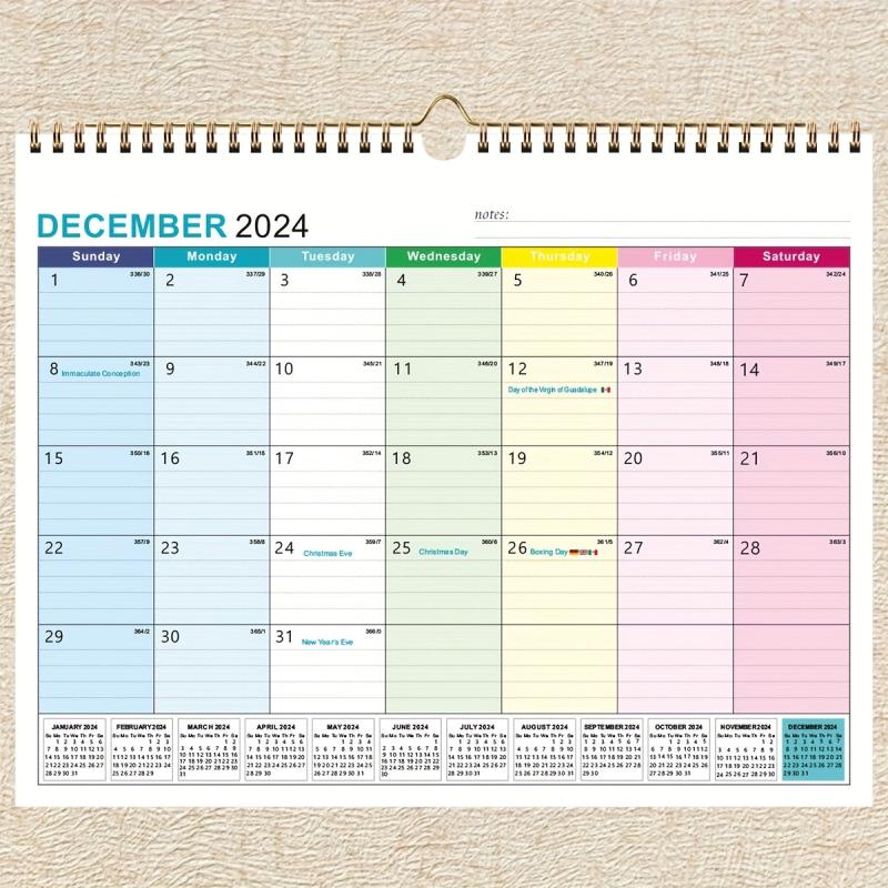 18 Month Calendar, July - December, Gray Background