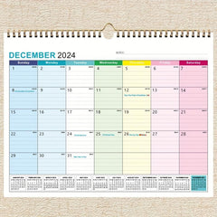 18 Month Calendar, July - December, Gray Background