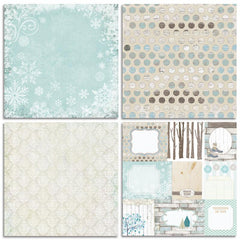 24 Sheets Christmas Snow Checkered Background Paper for Journal Making