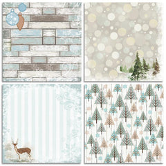 24 Sheets Christmas Snow Checkered Background Paper for Journal Making