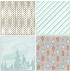 24 Sheets Christmas Snow Checkered Background Paper for Journal Making