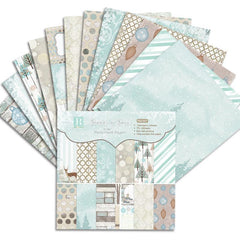 24 Sheets Christmas Snow Checkered Background Paper for Journal Making
