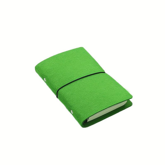 Dark Grey Felt Notepad Binder Cover, Portable Account Book Travel Journal
