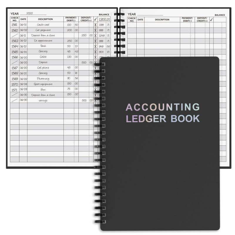 A5 Accounting Ledger Book for Small Businesses & Personal Use
