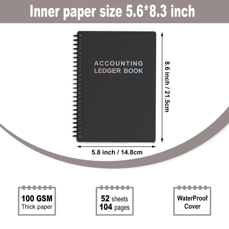 A5 Accounting Ledger Book for Small Businesses & Personal Use