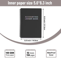 A5 Accounting Ledger Book for Small Businesses & Personal Use