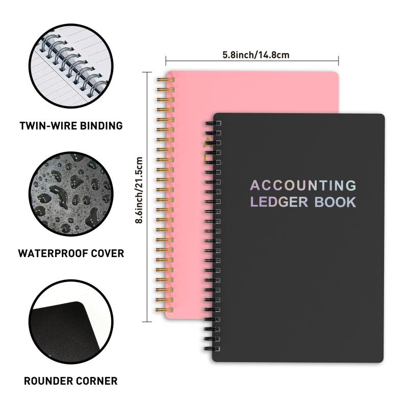 A5 Accounting Ledger Book for Small Businesses & Personal Use