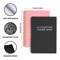 A5 Accounting Ledger Book for Small Businesses & Personal Use