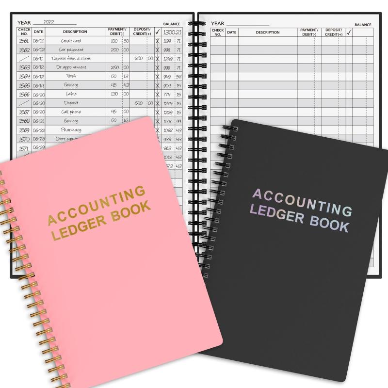 A5 Accounting Ledger Book for Small Businesses & Personal Use