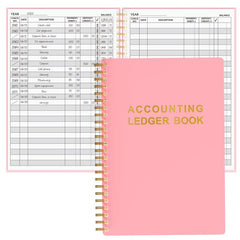 A5 Accounting Ledger Book for Small Businesses & Personal Use