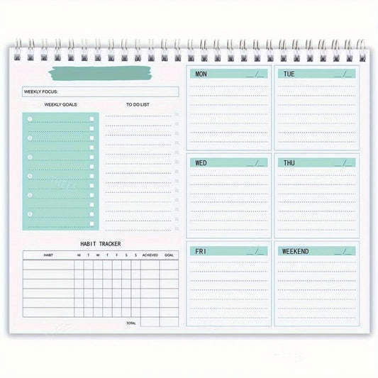 9 5 7 8in Spiral Desk Pad Daily Schedule Notebook