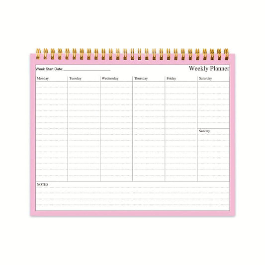 9 5 7 8in Spiral Desk Pad Daily Schedule Notebook