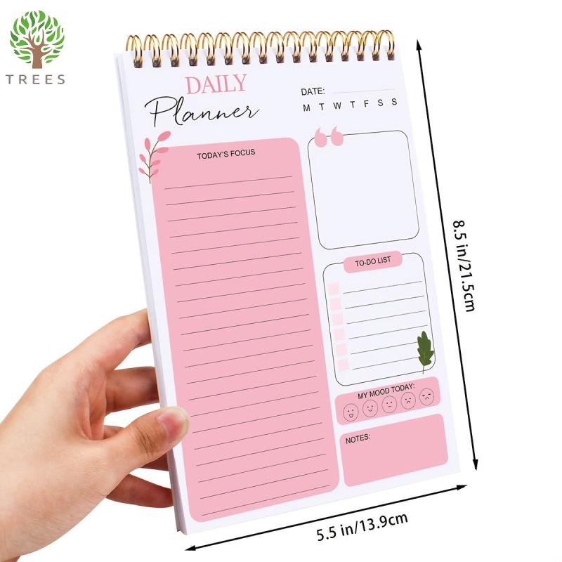 Trees 1pc 8 5 5 5in Daily Planner Notepad 52 Sheets